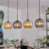 Koyoto hanging light, globe light, pendant light Amber, Smoke-coloured, 4-light sources