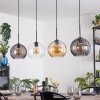 Koyoto hanging light, globe light, pendant light Amber, clear, Smoke-coloured, 4-light sources