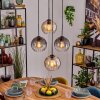 Koyoto hanging light, globe light, pendant light Amber, clear, Smoke-coloured, 4-light sources