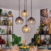 Koyoto hanging light, globe light, pendant light Amber, clear, Smoke-coloured, 4-light sources