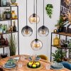 Koyoto hanging light, globe light, pendant light Amber, clear, Smoke-coloured, 4-light sources