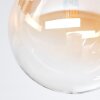 Chehalis ceiling light, globe light Amber, clear, Smoke-coloured, 3-light sources
