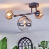Chehalis ceiling light, globe light Amber, clear, Smoke-coloured, 3-light sources