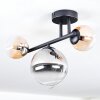Chehalis ceiling light, globe light Amber, clear, Smoke-coloured, 3-light sources