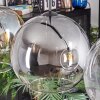 Koyoto hanging light, globe light, pendant light Amber, clear, Smoke-coloured, 4-light sources
