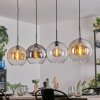 Koyoto hanging light, globe light, pendant light Amber, clear, Smoke-coloured, 4-light sources