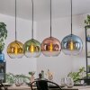 Koyoto hanging light, globe light, pendant light blue, gold, green, clear, coppery, 4-light sources