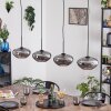 Mertola hanging light, pendant light Smoke-coloured, 4-light sources