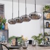 Mertola hanging light, pendant light Smoke-coloured, 4-light sources