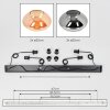 Mertola hanging light, pendant light Amber, Smoke-coloured, 4-light sources