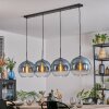 Koyoto hanging light, globe light, pendant light blue, clear, 4-light sources