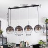 Koyoto hanging light, globe light, pendant light clear, Smoke-coloured, 4-light sources