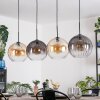 Koyoto hanging light, globe light, pendant light Amber, clear, Smoke-coloured, 4-light sources