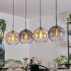 Koyoto hanging light, globe light, pendant light Amber, clear, Smoke-coloured, 4-light sources