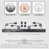 Koyoto hanging light, globe light, pendant light Amber, clear, Smoke-coloured, 4-light sources