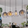 Koyoto hanging light, globe light, pendant light Amber, clear, Smoke-coloured, 4-light sources