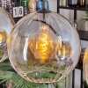 Koyoto hanging light, globe light, pendant light Amber, clear, 4-light sources