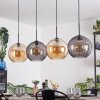 Koyoto hanging light, globe light, pendant light Amber, Smoke-coloured, 4-light sources