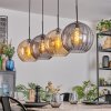 Koyoto hanging light, globe light, pendant light Amber, Smoke-coloured, 4-light sources