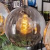 Koyoto hanging light, globe light, pendant light Amber, Smoke-coloured, 4-light sources