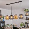 Koyoto hanging light, globe light, pendant light Amber, Smoke-coloured, 4-light sources