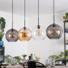 Koyoto hanging light, globe light, pendant light Amber, clear, Smoke-coloured, 4-light sources