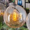 Koyoto hanging light, globe light, pendant light Amber, clear, Smoke-coloured, 4-light sources