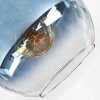 Koyoto ceiling light, globe light 25 cm blue, clear, 1-light source
