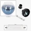Koyoto ceiling light, globe light 25 cm blue, clear, 1-light source