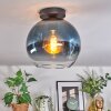 Koyoto ceiling light, globe light 25 cm blue, clear, 1-light source