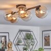 Chehalis ceiling light, globe light Amber, 5-light sources
