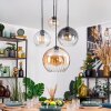 Koyoto hanging light, globe light, pendant light Amber, clear, Smoke-coloured, 4-light sources