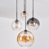Koyoto hanging light, globe light, pendant light Amber, clear, Smoke-coloured, 4-light sources