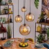 Koyoto hanging light, globe light, pendant light Amber, 4-light sources