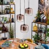 Lauden hanging light, pendant light clear, coppery, 3-light sources