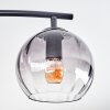 Koyoto ceiling light, globe light Amber, clear, Smoke-coloured, 4-light sources