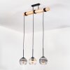 Koyoto hanging light, globe light, pendant light Ecru, black, 3-light sources