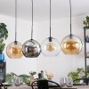 Koyoto hanging light, globe light, pendant light Amber, clear, Smoke-coloured, 4-light sources