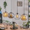 Koyoto hanging light, globe light, pendant light Amber, clear, Smoke-coloured, 4-light sources