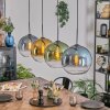 Koyoto hanging light, globe light, pendant light blue, gold, green, clear, 4-light sources