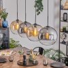 Koyoto hanging light, globe light, pendant light Amber, clear, Smoke-coloured, 4-light sources