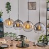 Koyoto hanging light, globe light, pendant light Amber, clear, Smoke-coloured, 4-light sources
