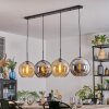 Koyoto hanging light, globe light, pendant light Amber, chrome, Smoke-coloured, 4-light sources