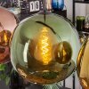 Koyoto hanging light, globe light, pendant light blue, gold, green, coppery, 4-light sources