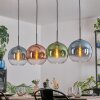 Koyoto hanging light, globe light, pendant light blue, green, clear, coppery, 4-light sources