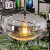 Mertola hanging light, pendant light clear, Smoke-coloured, 4-light sources