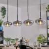 Mertola hanging light, pendant light clear, Smoke-coloured, 4-light sources