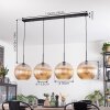 Koyoto hanging light, globe light, pendant light Amber, 4-light sources