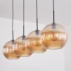 Koyoto hanging light, globe light, pendant light Amber, 4-light sources