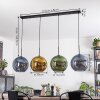 Koyoto hanging light, globe light, pendant light blue, gold, green, 4-light sources